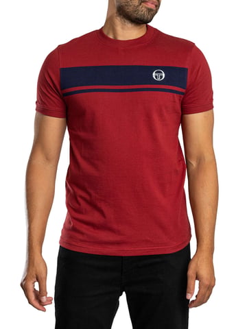 Sergio Tacchini Camiseta Master Crew, Rojo
