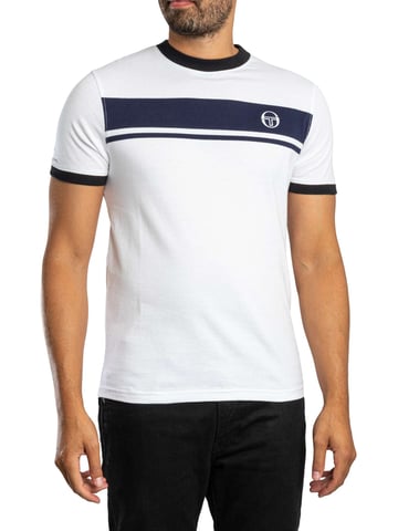 Sergio Tacchini Camiseta Master Crew, Blanco