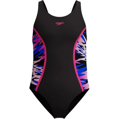 Speedo Bañador de una pieza Teen Hyperboom Splice (Negro/Rosa)
