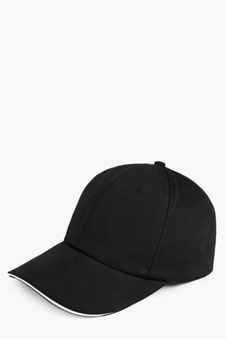 Gorra de béisbol lisa negra