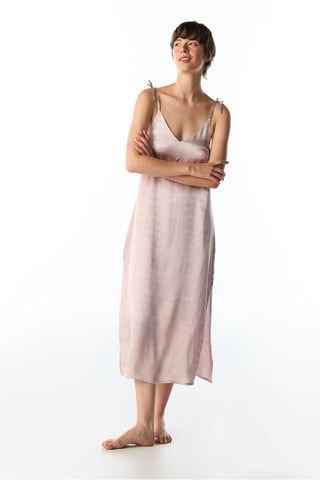 Pastel Dreamy Satin camisón con estampado de eslogan