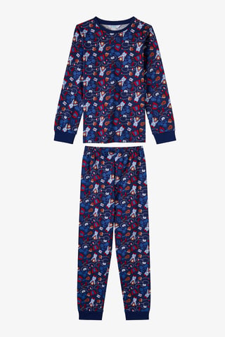 Penti Conjunto de pijama de algodón de manga larga Style Repeat para niño
