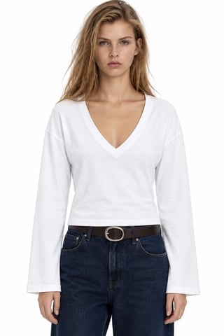 Camiseta de mujer de algodón y elastano Busem
