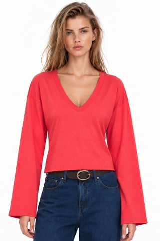 Busem Camiseta de algodón y elastano para mujer