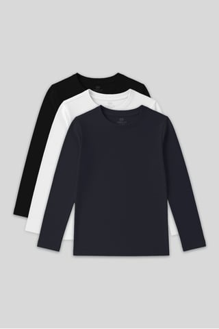 Camiseta infantil de manga larga y cuello redondo