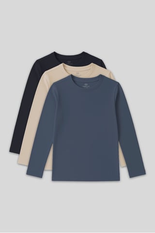 Camiseta infantil de manga larga y cuello redondo