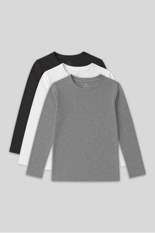 Camiseta infantil de manga larga y cuello redondo