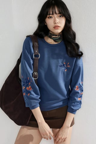 Lady Berşan Sudadera de mujer con cuello redondo