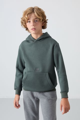 Sudadera juvenil con capucha y bolsillo