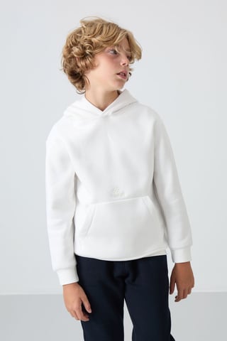 Sudadera juvenil con capucha y bolsillo