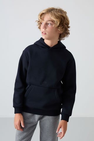 Sudadera juvenil con capucha y bolsillo