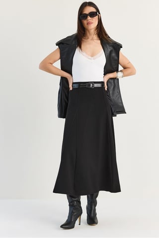 Falda midi de mujer