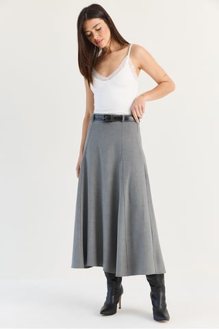 Bianco Lucci Falda midi de mujer