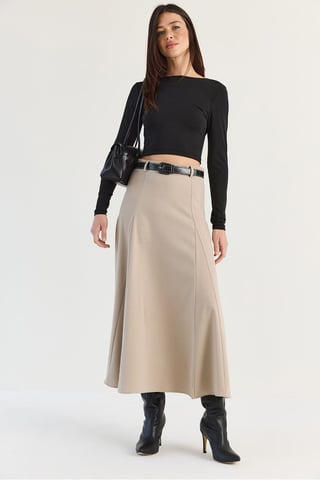 Falda midi de mujer
