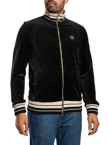 Sergio Tacchini Chaqueta Deportiva De Terciopelo Lazzari, Negro
