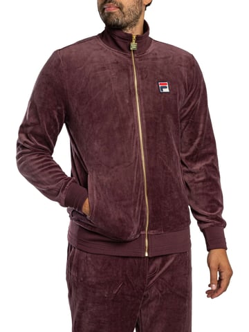 Fila Chaqueta Deportiva De Terciopelo Negro, Pãºrpura