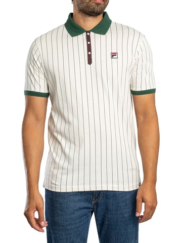 Fila Polo Clásico De Rayas Vintage, Blanco