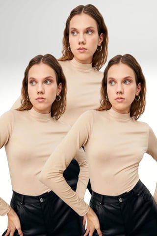 Bipantolon Pack de 3 bodies de cuello vuelto de mujer Slim Fit