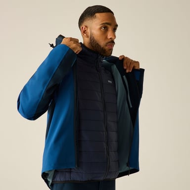 Regatta Chaqueta de hombre Wentwood 3 en 1 (Azul Aviator/Azul marino)