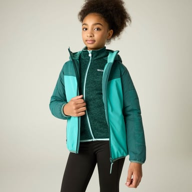 Regatta Chaqueta impermeable aislante reflectante para niños (Mediterranea/Turquoise)