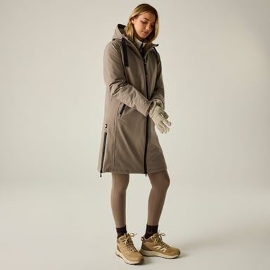 Regatta Chaqueta impermeable acolchada para mujer (Moca/Marfil claro)