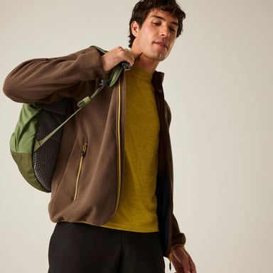 Regatta Chaqueta de forro polar Hadfield con cremallera completa para hombre (Coffee Grounds)