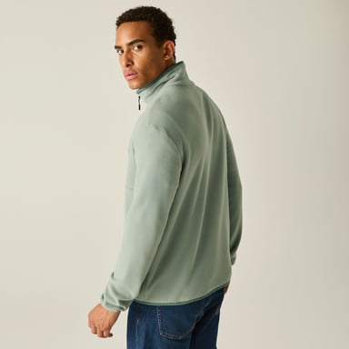 Regatta Chaqueta de forro polar Frankie para hombre con cremallera completa (Verde glaciar/Verde bosque oscuro)