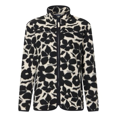 Regatta Chaqueta de forro polar Borg Frankie Floral para mujer con cremallera completa (Monocromo/Sombra)
