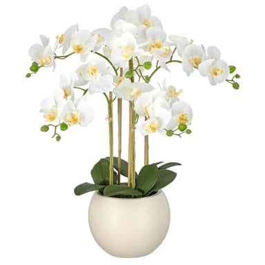 Kopu ® orquídea artificial 65 cm – phalaenopsis en maceta color crema