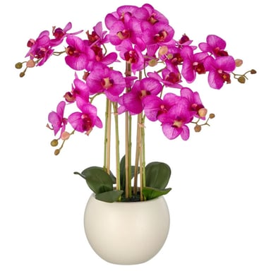 Kopu ® orquídea artificial 65 cm - maceta color crema phalaenopsis