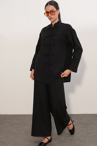 Conjunto de 2 piezas de camisa oversize y pantalón