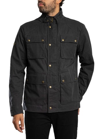 Superdry Chaqueta De Carreras Encerada, Gris
