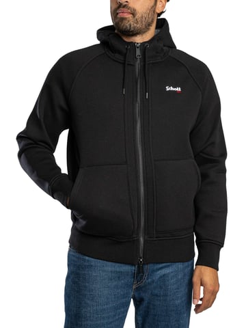 Schott Sudadera Con Capucha Con Logo, Negro