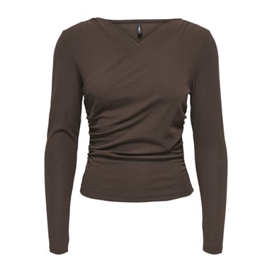 Only onllexi l/s top cruzado jrs 15383493 coffee bean