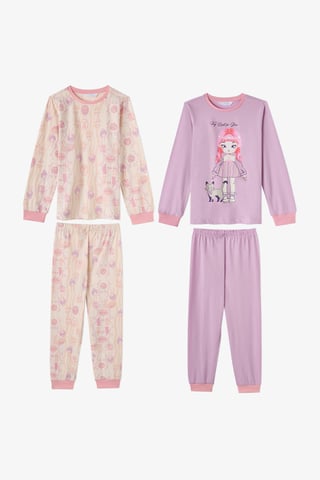 Penti conjunto de pijama de algodón para niña Starlit Friends de manga larga