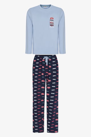 Penti Aurora Station conjunto de pijama de hombre con estampado geométrico y manga larga