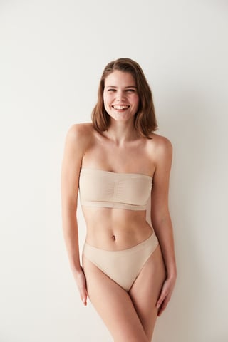 Bralette de punto sin tirantes