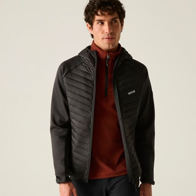 Regatta Chaqueta híbrida de hombre Andreson (Negro/Henna quemada)