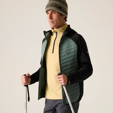 Regatta Chaqueta híbrida para hombre Andreson (verde bosque oscuro/negro)