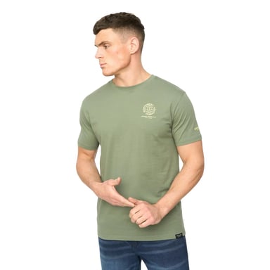 Crosshatch Camiseta de hombre Chittingtons (Negro Oliva)