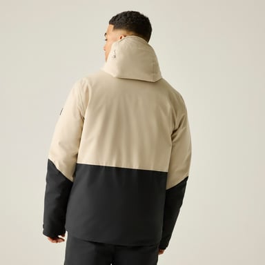 Dare 2B Halfpipe IV Chaqueta de esquí para hombre con bloques de color (White Pepper/Black)