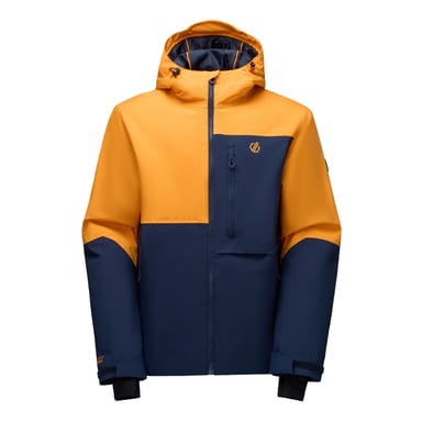 Dare 2B Chaqueta de esquí para hombre Halfpipe IV con bloques de color (Azul marino/Naranja eléctrico)