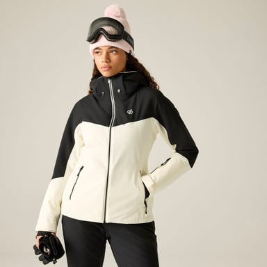 Dare 2B Chaqueta de esquí para mujer Flurry III (Negro/Egret)