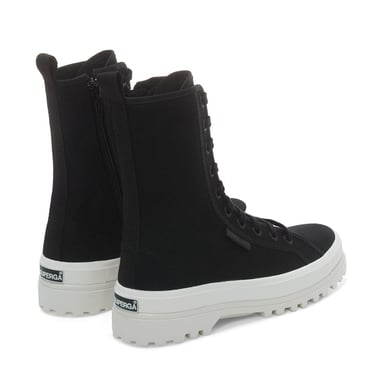 Superga 2641 Alpina Botas altas para mujer (Total Black/Avorio)