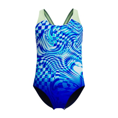 Speedo Bañador de una pieza para niña Mosaic Splashback (Azul/Azul oscuro)