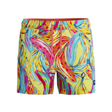 Speedo Pantalón corto de baño tipo volley Redondo Edge para hombre Banana (Rojo/Amarillo/Azul)