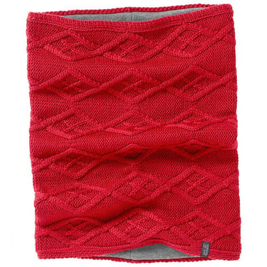 Jack Wolfskin Bufanda tubular trenzada para mujer (Rojo fuego)