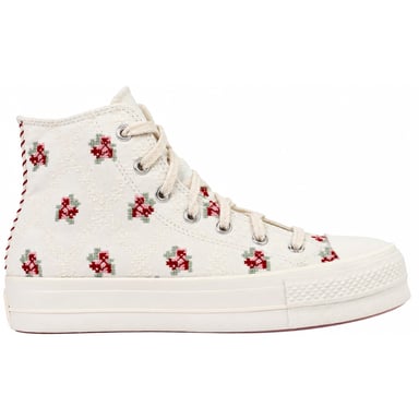 Converse Chuck Taylor Lift Hi Zapatillas de lona altas para mujer Blancas