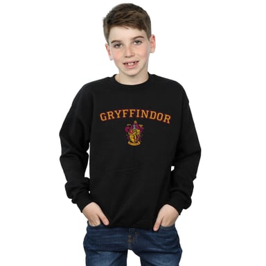 Harry Potter Sudadera para niño con escudo de Gryffindor (Negro)