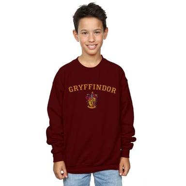 Harry Potter Sudadera para niño con escudo de Gryffindor (Burdeos)